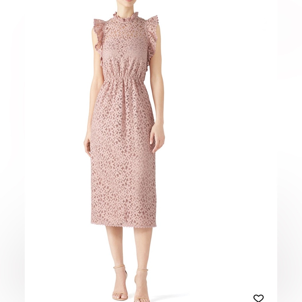 Kate Spade Pink Lace Midi Dress “strawberry mochi”